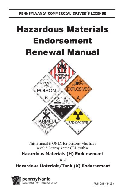 PennDOT - Hazardous Materials Endorsement Renewal Manual