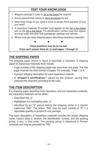 PennDOT - Hazardous Materials Endorsement Renewal Manual