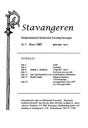 Stavangeren - Byhistorisk forening