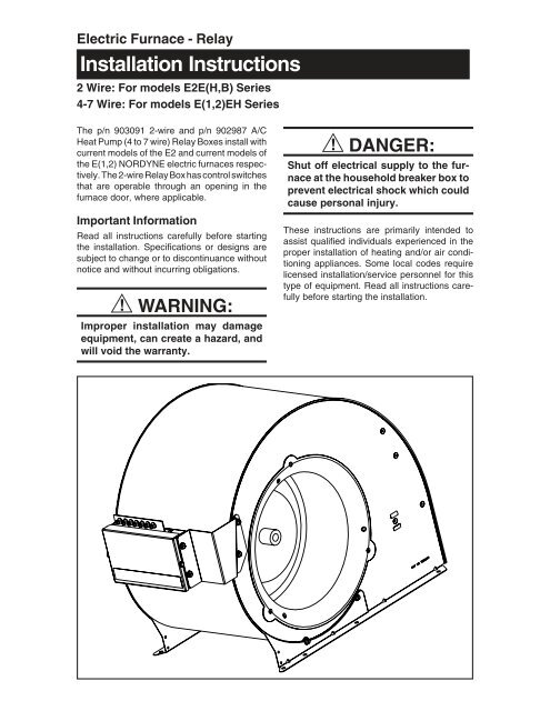 35 Nordyne Furnace Parts Diagram - Wiring Diagram Database