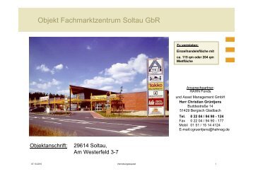 xsss Objekt Fachmarktzentrum Soltau GbR - Novarredo