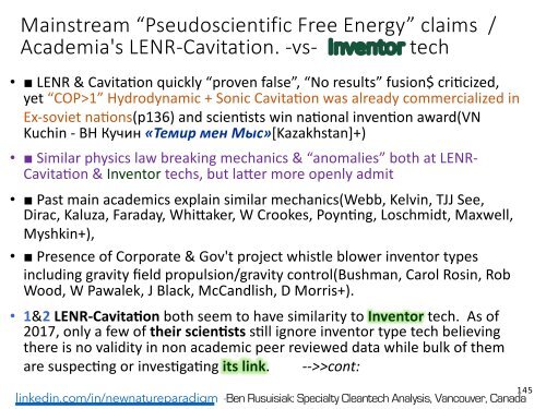 Kald Fusjon, Tesla, Skalar Bølge, Torsjon Felt, «Gratis Energi»…  = Alle Søppelvitenskap? (Norsk Oppsummering) / Cold Fusion, Tesla, Free Energy = Pseudo Science?