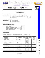 UV-Photodiode JEP 5-365 - Electro Optical Components, Inc.