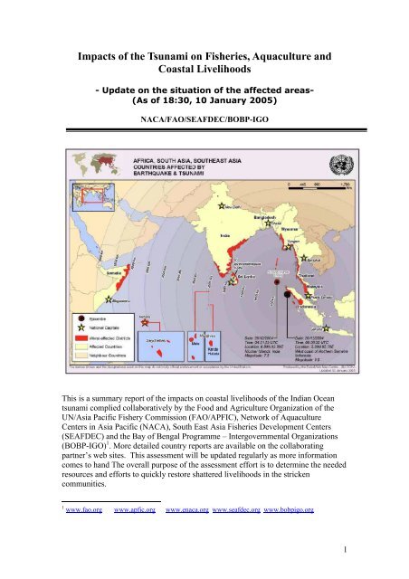 Impacts of the Tsunami on Fisheries, Aquaculture and ... - Library