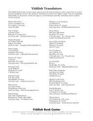 Translators list - Yiddish Book Center