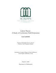 Galois Theory: A Study of Cyclotomic Field ... - Scripps College