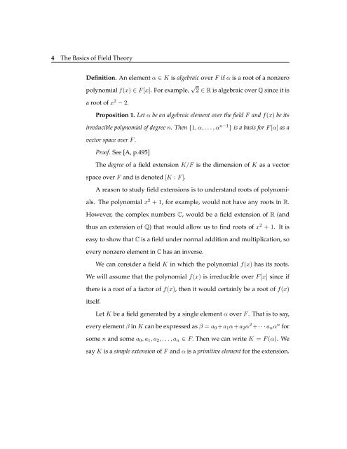 Galois Theory: A Study of Cyclotomic Field ... - Scripps College