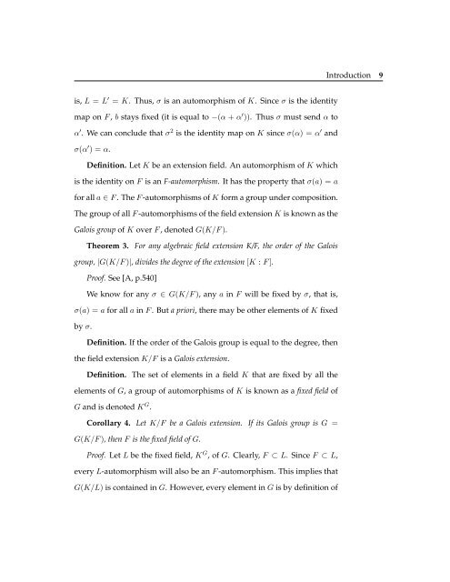 Galois Theory: A Study of Cyclotomic Field ... - Scripps College