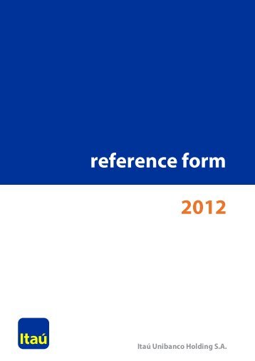 2012 reference form - Banco Itaú