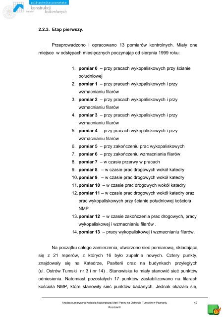 ANALIZA NUMERYCZNA KOÅšCIOÅA NajÅ›wiÄ™tszej Marii Panny NA ...