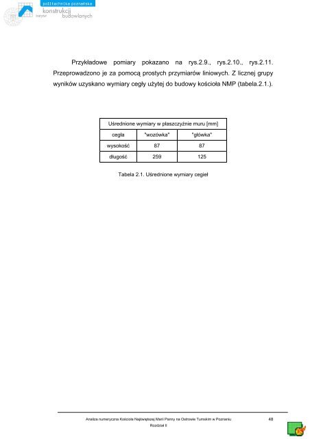 ANALIZA NUMERYCZNA KOÅšCIOÅA NajÅ›wiÄ™tszej Marii Panny NA ...