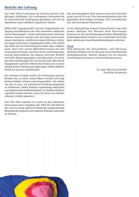 Jahresbericht 2012 - Klinik WysshÃƒÂ¶lzli