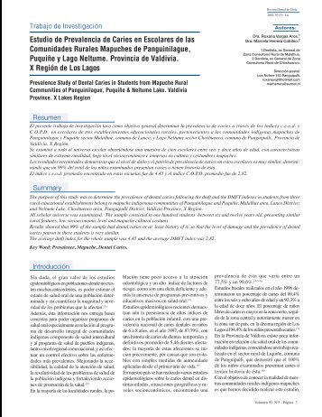 Estudio de Prevalencia de Caries...pdf - Revista Dental de Chile