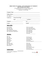 Sawmills and Veneer Mills Directory Information Request Form