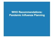 WHO Pandemic Preparedness Guidance