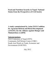 Food and Nutrition Security in Nepal: National Status from the ...