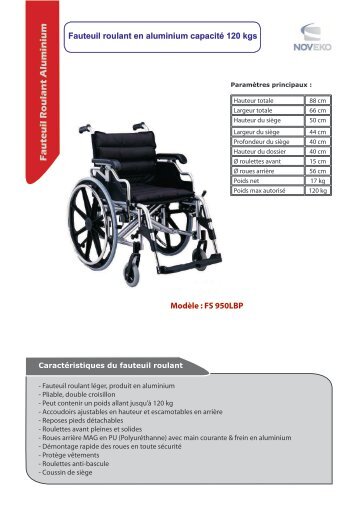 Fauteuil Roulant Aluminium - NOVEKO Algerie