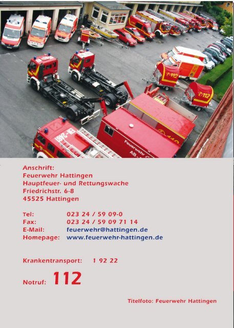 Jahresbericht Hattingen 2012 - Feuerwehr Hattingen