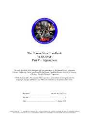 The Human View Handbook for MODAF: Part V â Appendices
