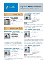 August 2012 New Products - Donaldson Company, Inc.