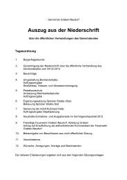 Auszug aus der Niederschrift - Gemeinde Graben-Neudorf