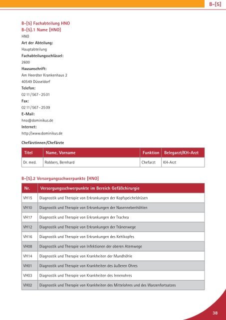 QualitÃ¤tsbericht 2010 - Dominikus Krankenhaus DÃ¼sseldorf Heerdt ...