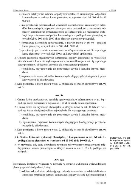 Ustawa z dnia 13 wrzeÅnia 1996 r. o utrzymaniu czystoÅci i ...