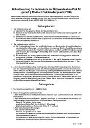 Kollektivvertrag fÃ¼r Bedienstete der ... - FSG Post Wien