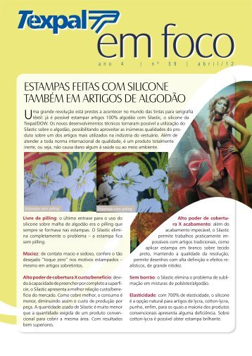 estampas feitas com silicone tambÃ©m em artigos de algodÃ£o - Texpal