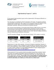 High-Sensitivity Troponin T (hsTNT) - Diagnostic Services Of Manitoba