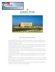 Golden Tulip Khatt Springs Resort & Spa - World Luxury Hotel Awards