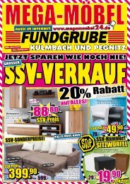 SSV-VERKAUF JEtzt SpAREn wiE nOCH niE! - MEGA Möbel ...