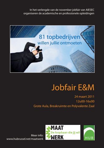 Jobfair 2011.indd - Hogeschool-Universiteit Brussel