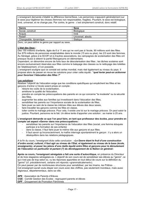 Le bilan complet du projet (pdf, 59 pages, 425 Ko) - Site auxiliaire ...