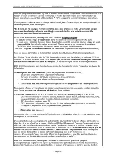 Le bilan complet du projet (pdf, 59 pages, 425 Ko) - Site auxiliaire ...