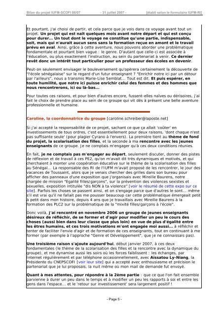 Le bilan complet du projet (pdf, 59 pages, 425 Ko) - Site auxiliaire ...