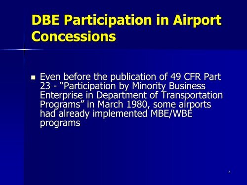 DBE/ACDBE Participation in Joint Ventures - Metropolitan ...