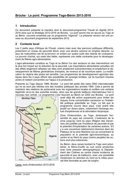 BrÃ¼cke Â· Le pont: Programme Togo-BÃ©nin 2013-2016