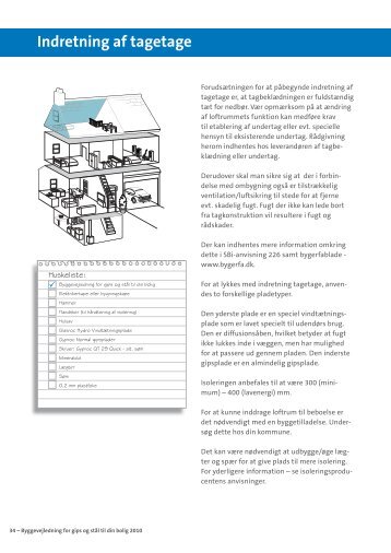 Indretning af tagetage - Gyproc