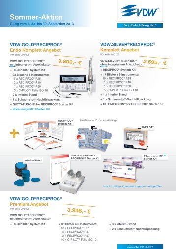 Weitere Angebote (pdf) - Vdw-dental.com