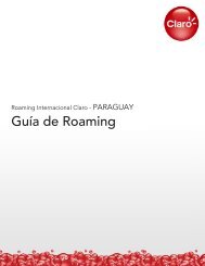 GuÃ­a de Roaming - Claro