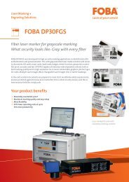 FOBA DP30FGS Fiber laser marker for grayscale marking