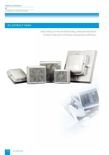 Nuaire Catalogue - Supply and Extract Fans - XS Extract