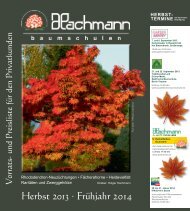 Herbst 2013 Â· FrÃ¼hjahr 2014 - Baumschule Hachmann