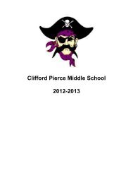 Clifford Pierce Middle School 2012-2013 - Merrillville Community ...