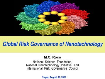 Global Risk Governance  of Nanotechnology (M.C. Roco)