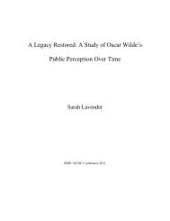 A Legacy Restored: A Study of Oscar Wilde's Public Perception Over ...