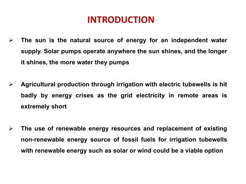 performance evaluation of solar water pump