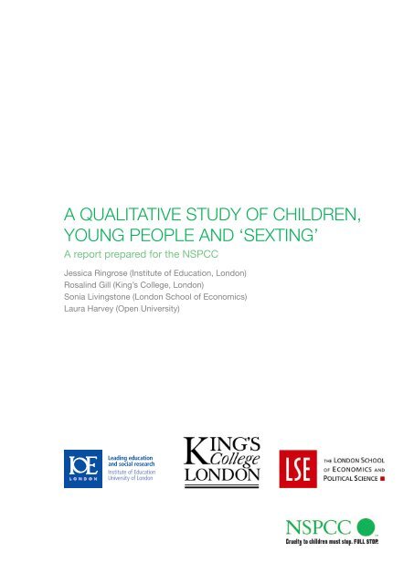 453px x 640px - A qualitative study of children, young people and 'sexting ... - NSPCC
