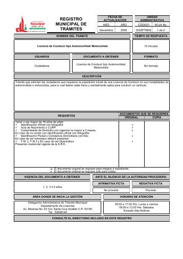 licencia de conducir tipo automovilista/motociclista - Transparencia ...